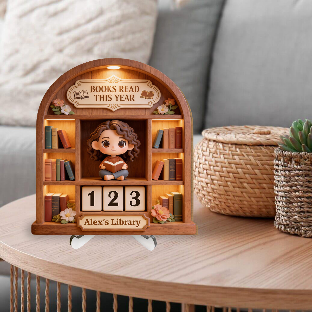 In diesem Jahr gelesene Bücher - Personalisierte, austauschbare Buchplakette