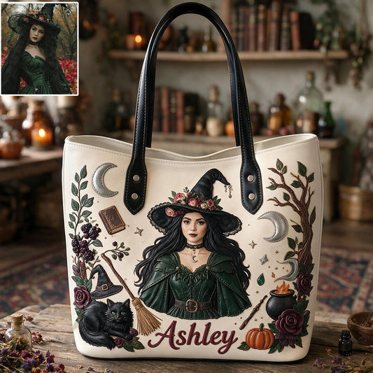 Spells & Sparkles - Personalized Witch Leather Bag