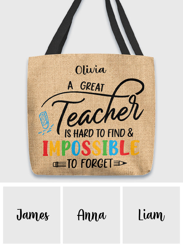 Back To School - Personalized Teacher Tote Bag
