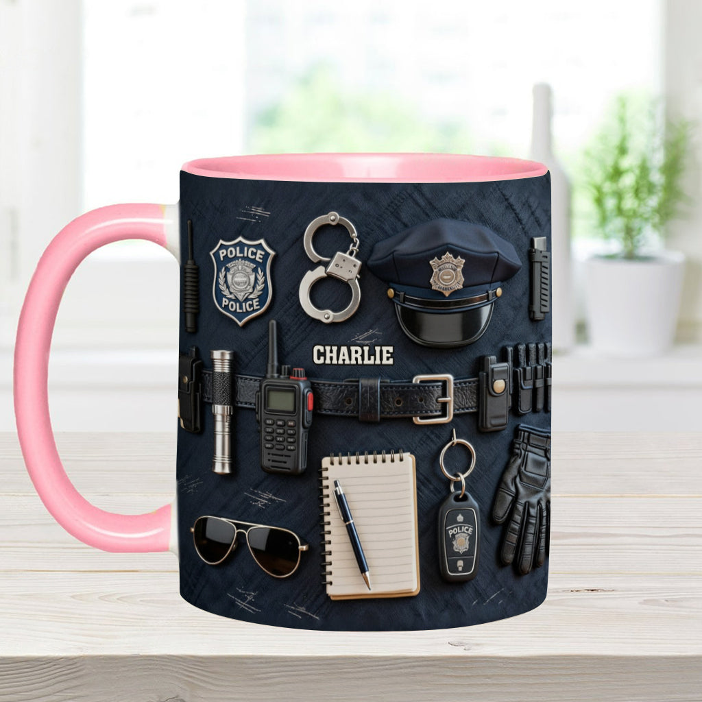 Police Officer - Personalized Police Officer Accent Mug