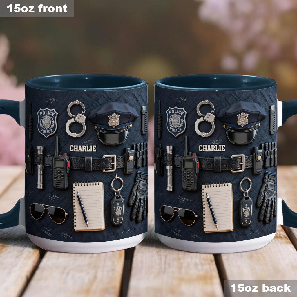 Police Officer - Personalized Police Officer Accent Mug