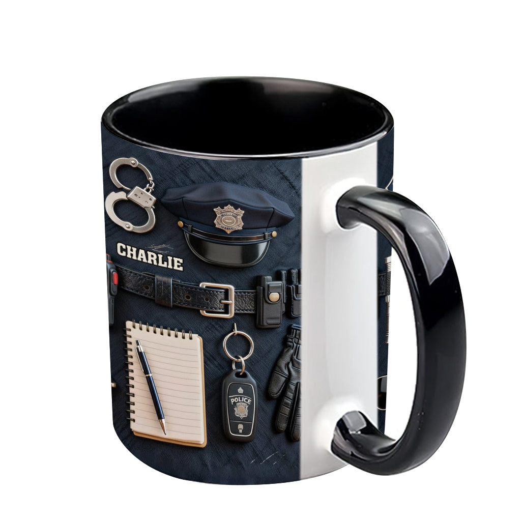 Police Officer - Personalized Police Officer Accent Mug