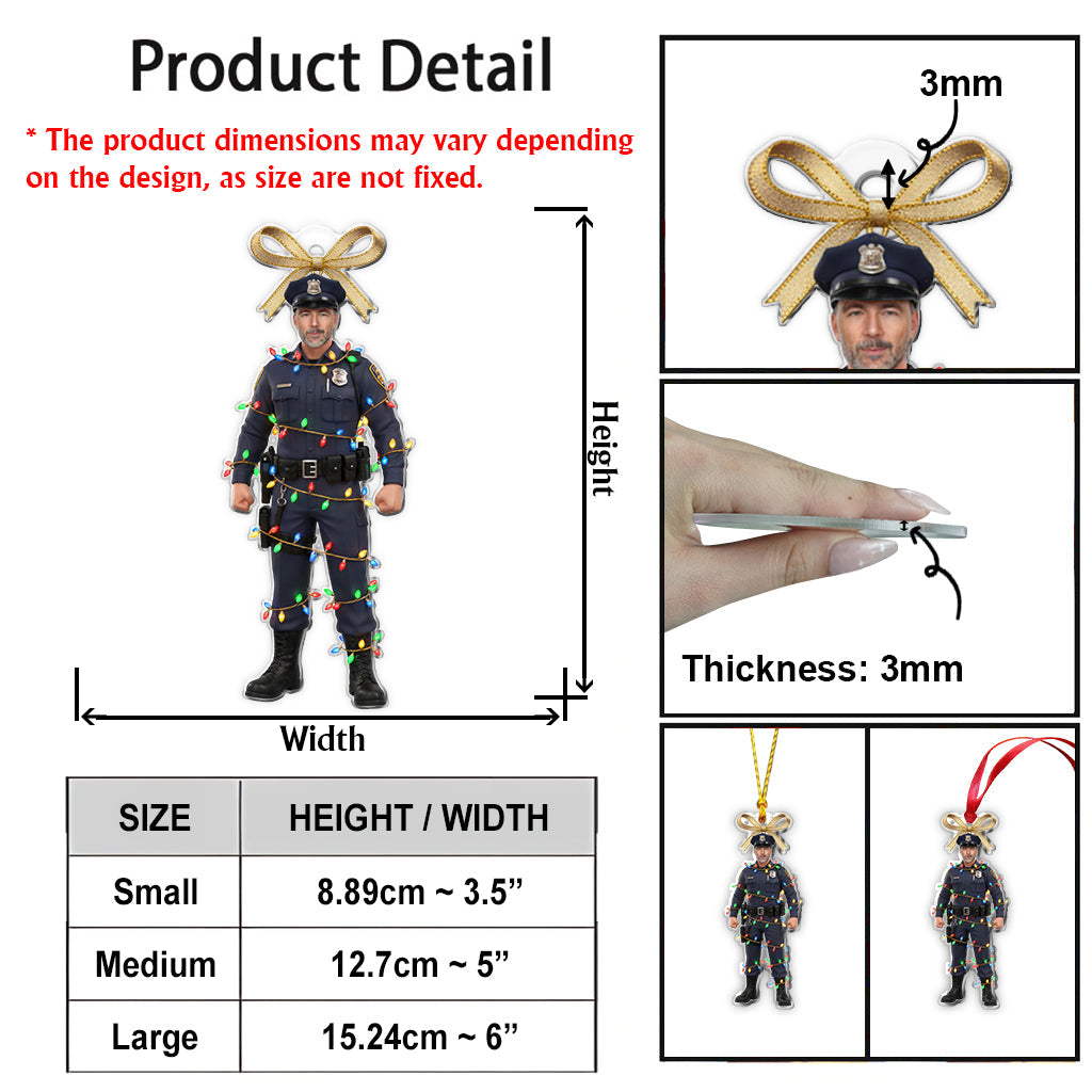 The Holiday's Protecter - Personalized Police Officer Ornament