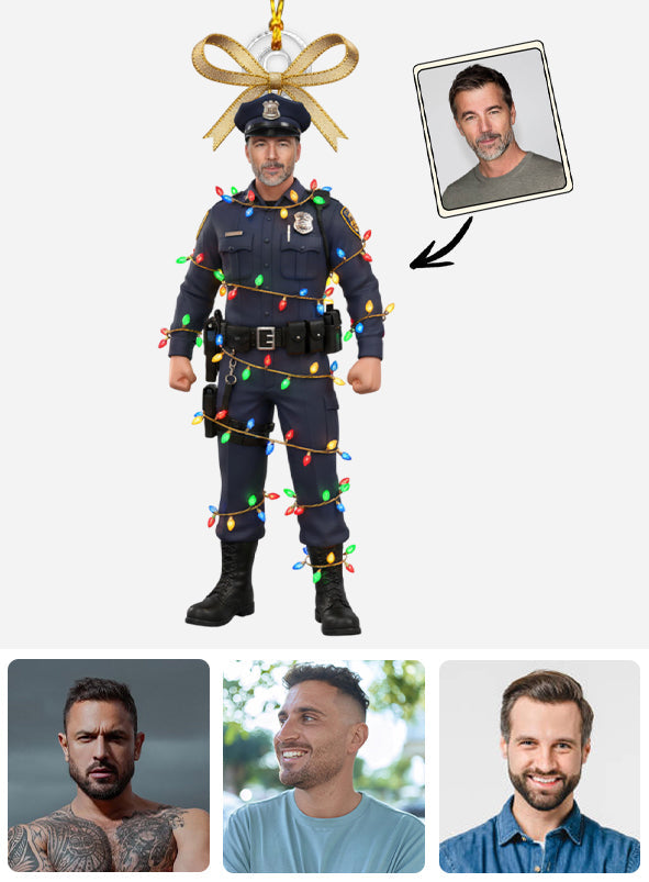 The Holiday's Protecter - Personalized Police Officer Ornament