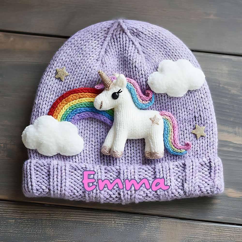 Unicorn - Personalized Kid Beanie Hat