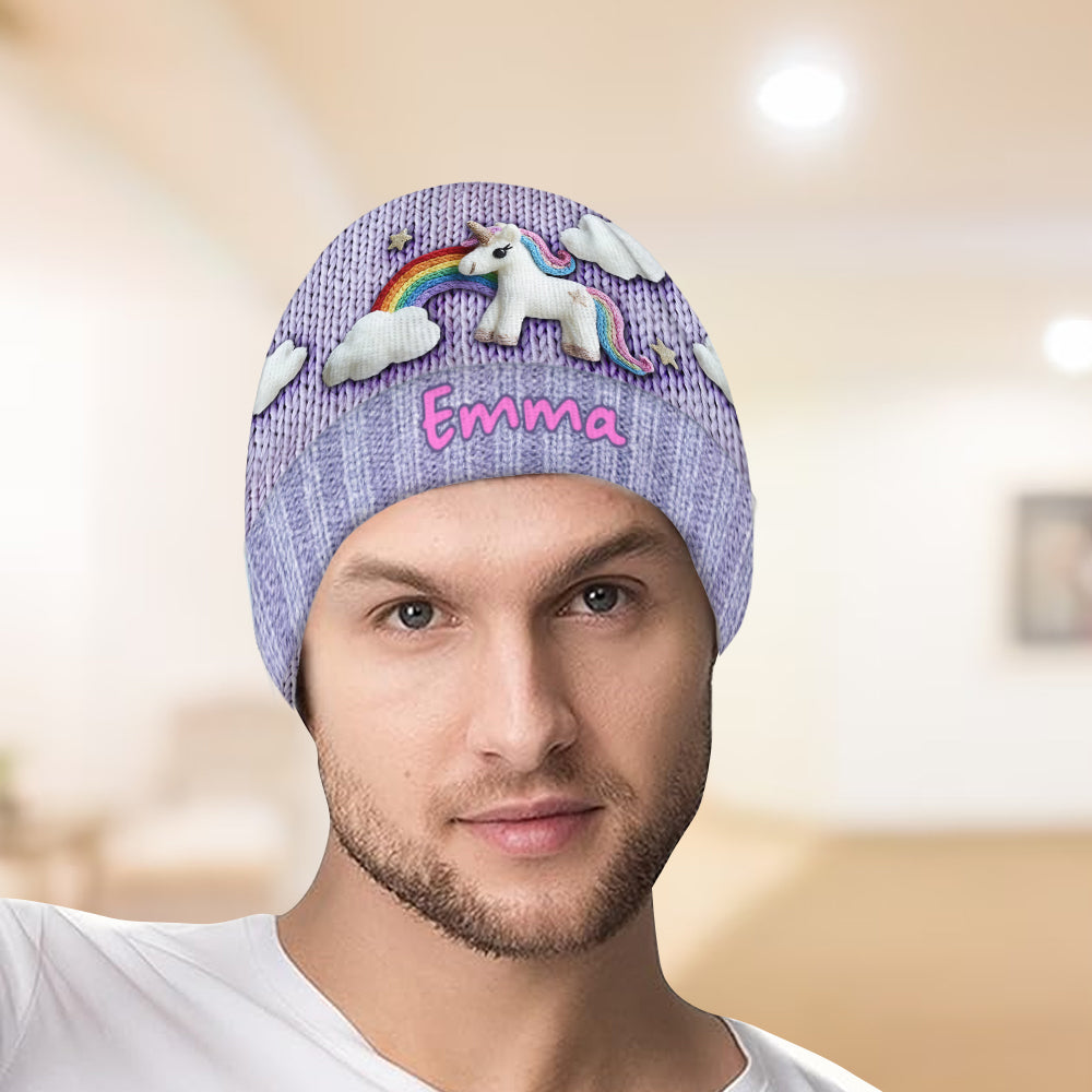 Unicorn - Personalized Kid Beanie Hat