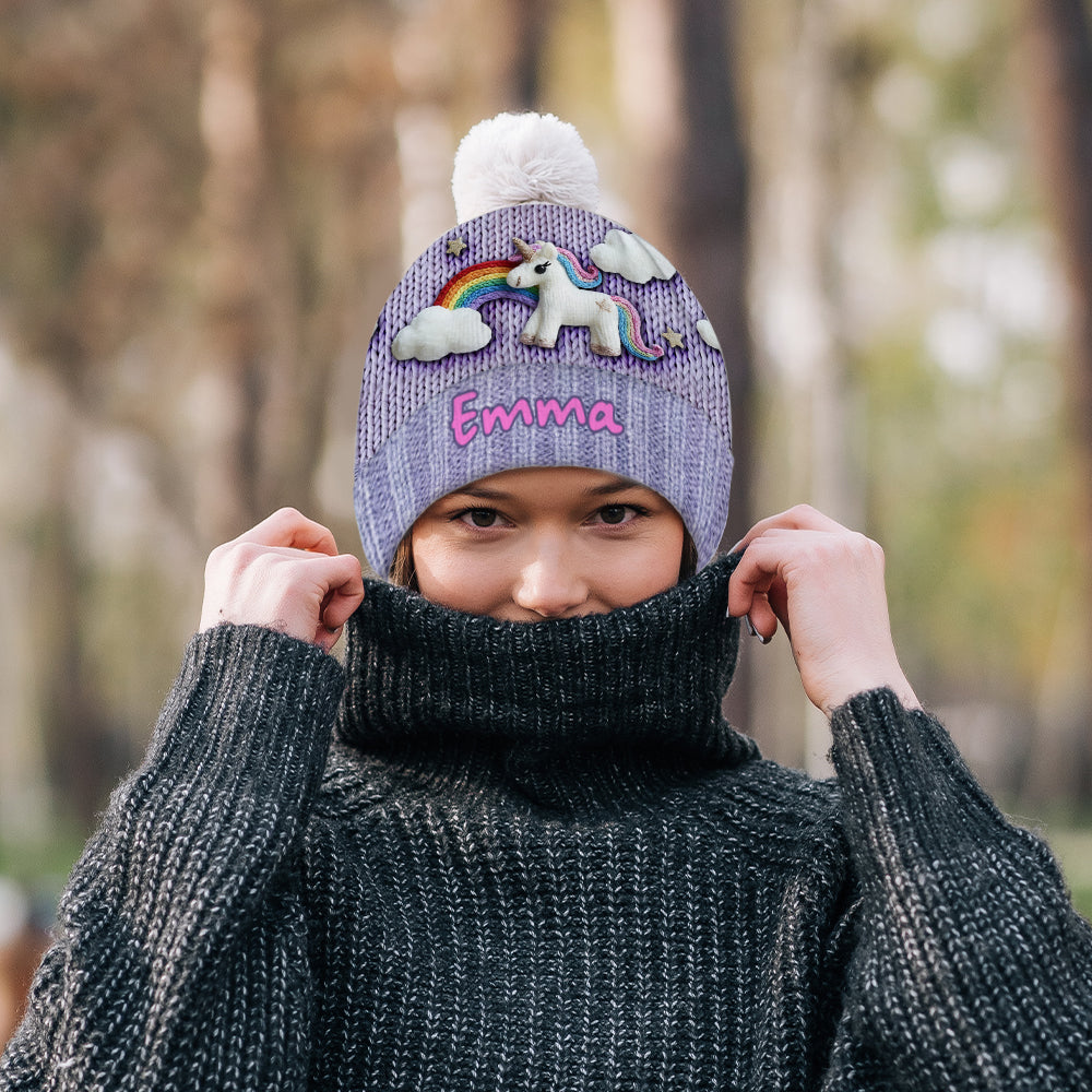 Unicorn - Personalized Kid Beanie Hat