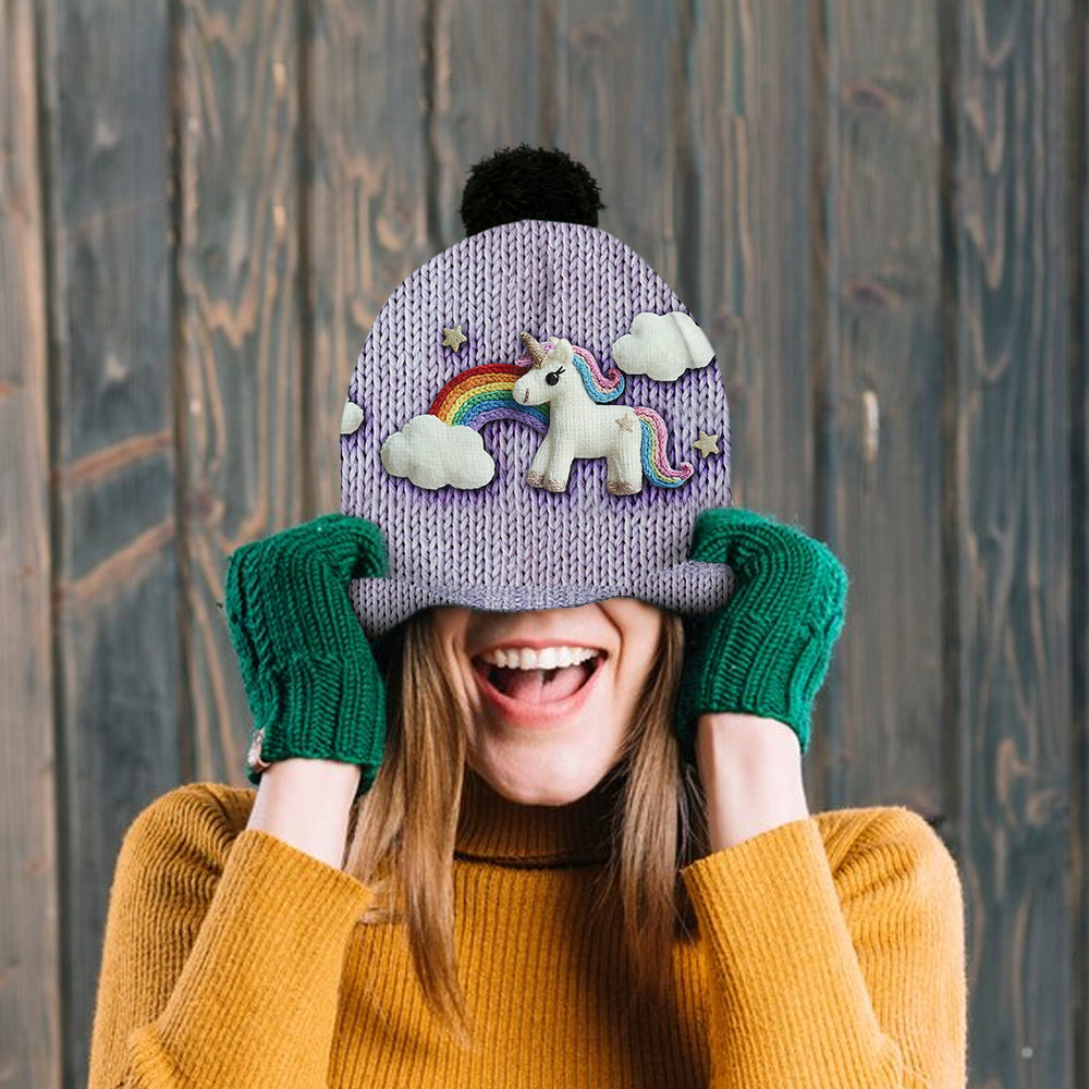 Unicorn - Personalized Kid Beanie Hat