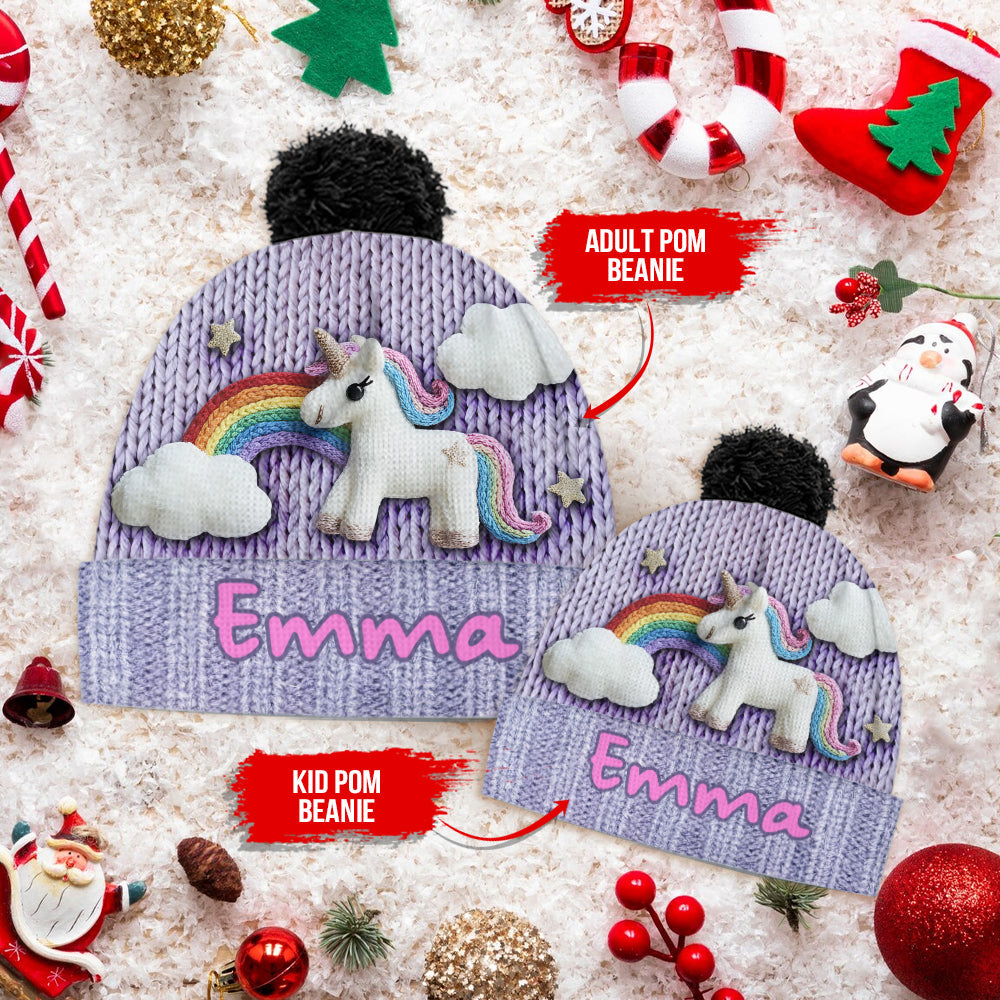 Unicorn - Personalized Kid Beanie Hat