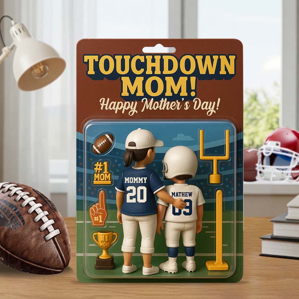 Touchdown Mom! - Personalized Football Custom Shaped Acrylic Plaque