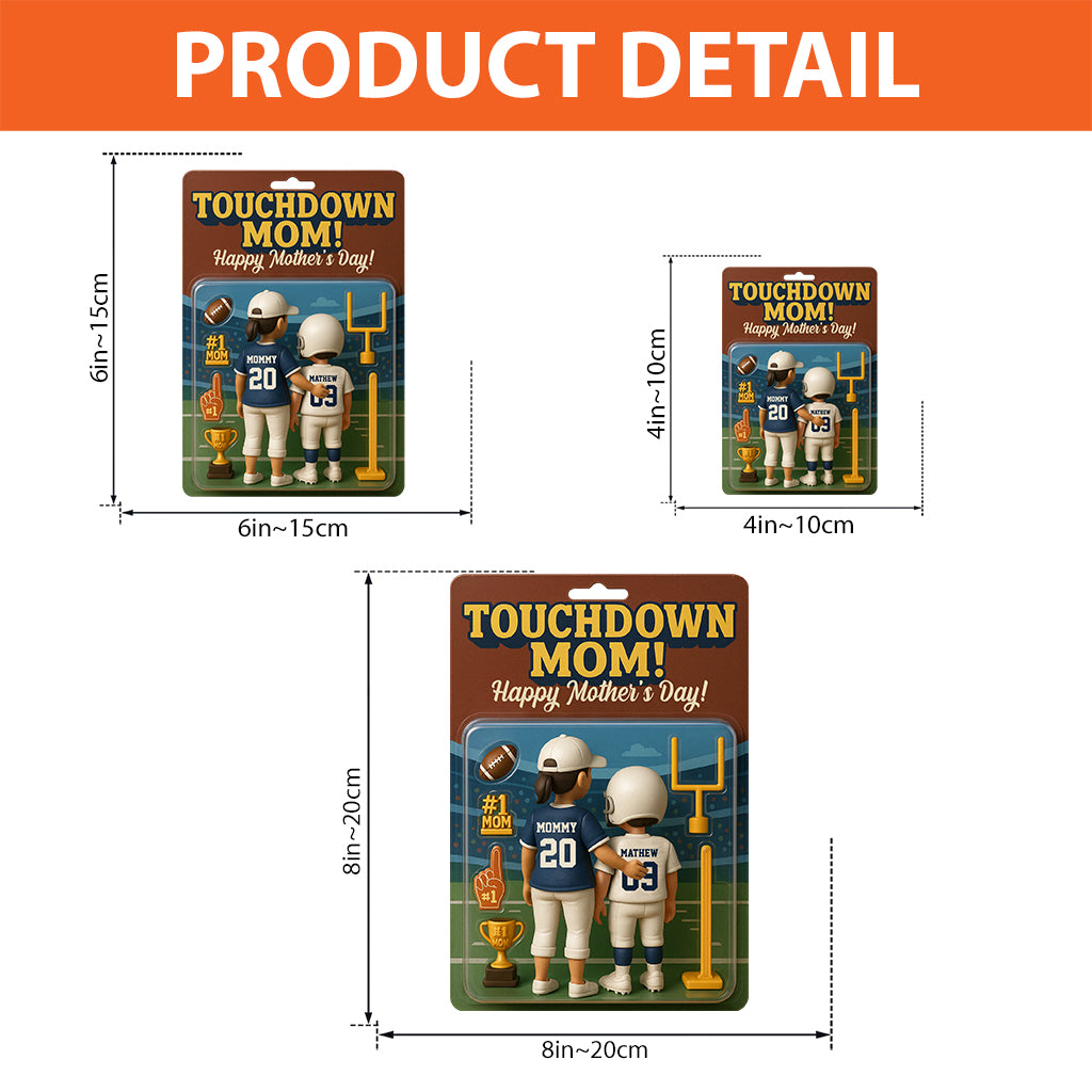 Touchdown Mom! - Personalized Football Custom Shaped Acrylic Plaque