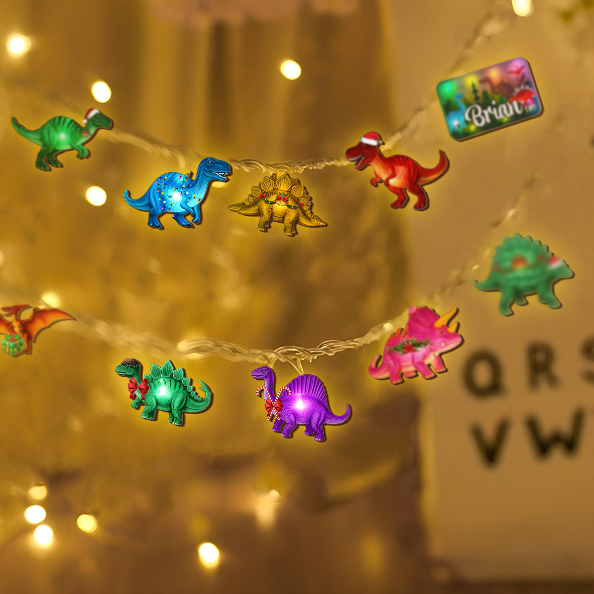 Dinosaur - Personalized Kid String Lights