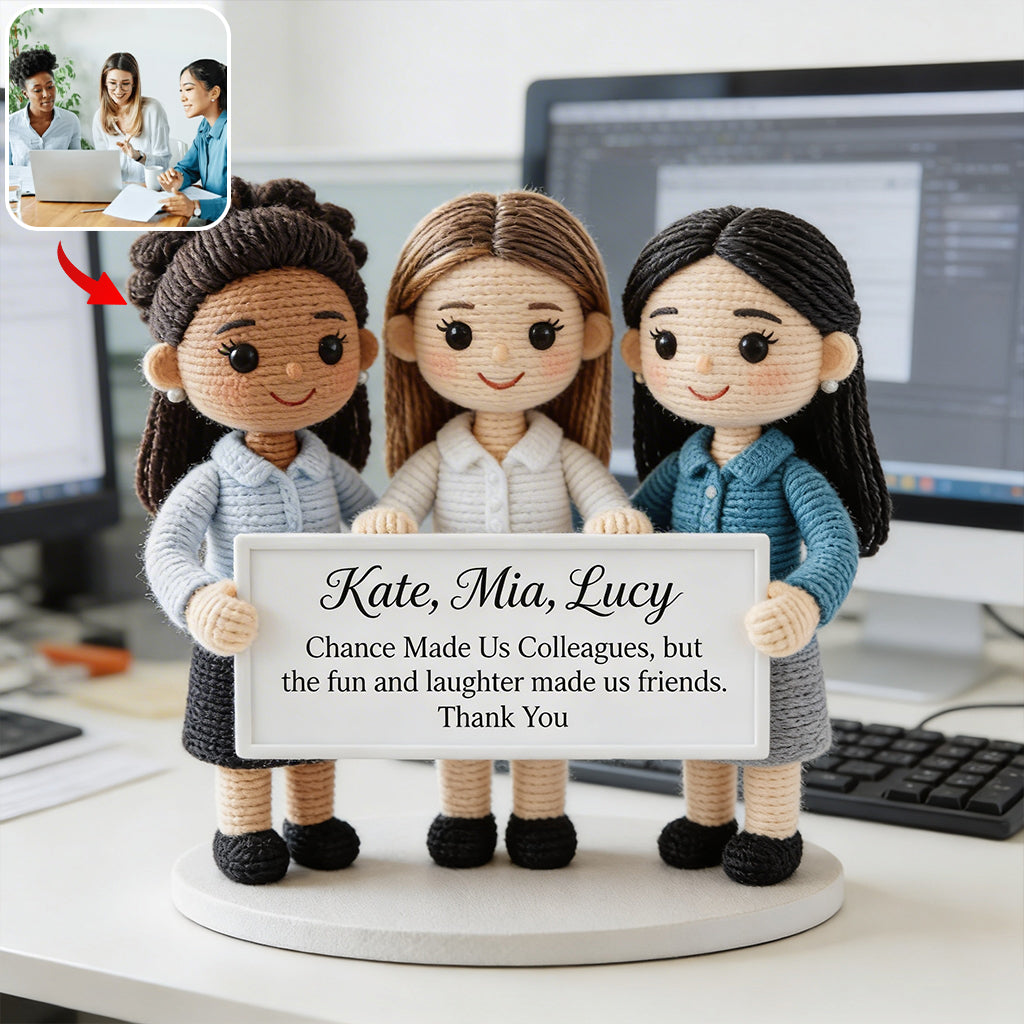 Work Besties - Personalized Colleague Custom Shaped Acrylic Plaque