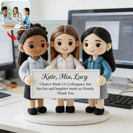 Work Besties - Personalized Colleague Custom Shaped Acrylic Plaque