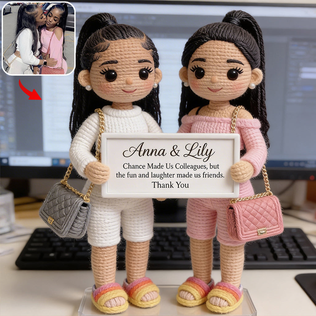 Work Besties - Personalized Colleague Custom Shaped Acrylic Plaque