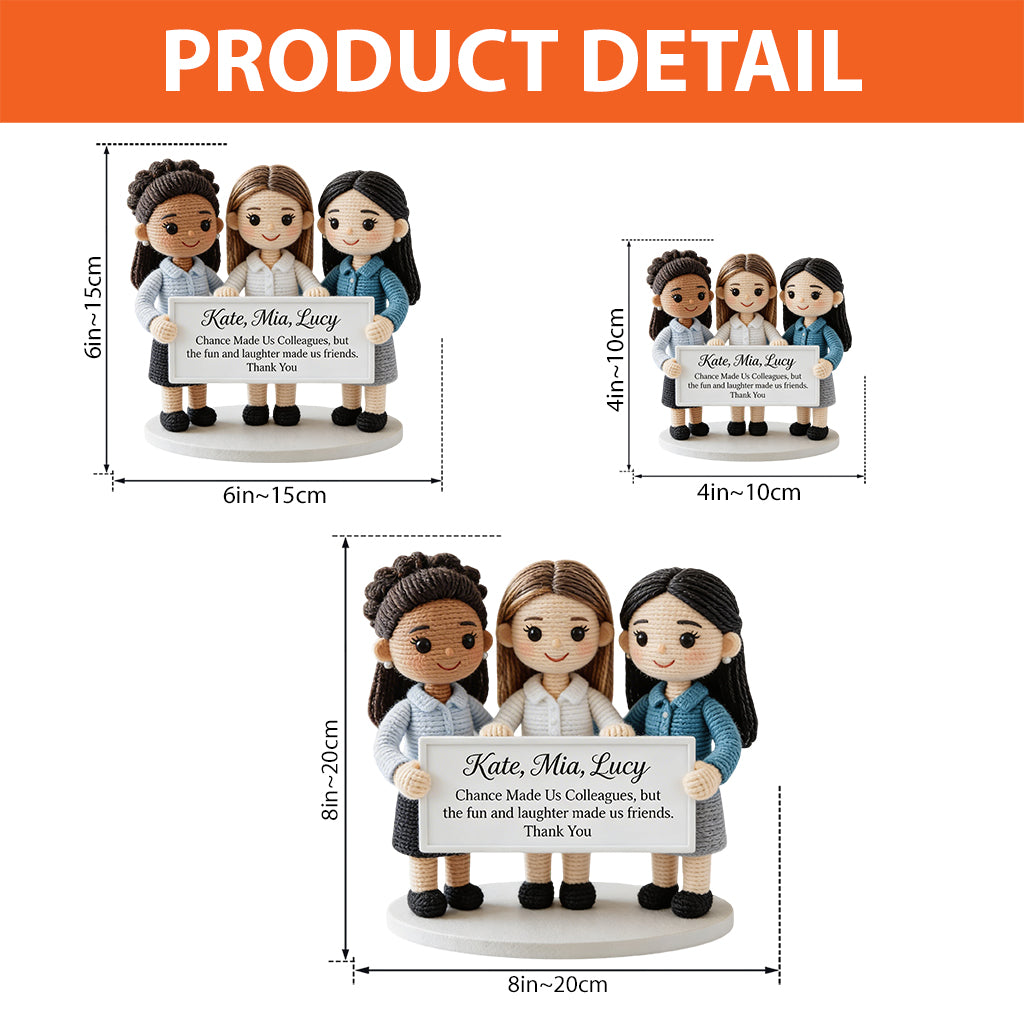 Work Besties - Personalized Colleague Custom Shaped Acrylic Plaque
