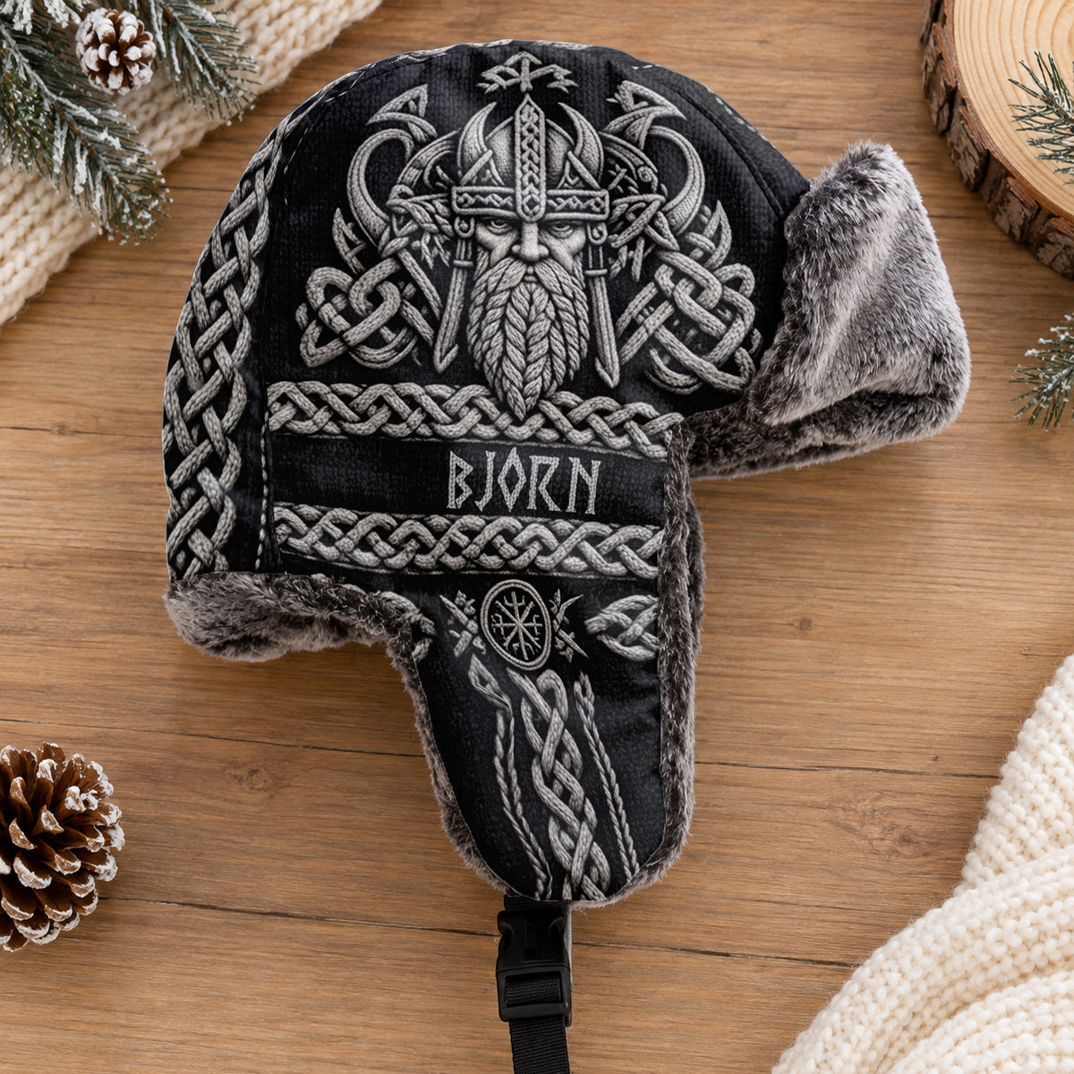 Viking Spirit - Personalisierte Wikinger-Trappermütze