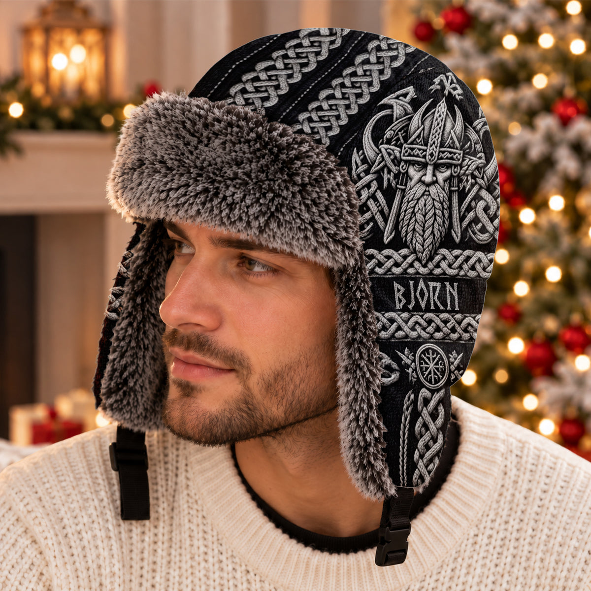 Viking Spirit - Personalisierte Wikinger-Trappermütze