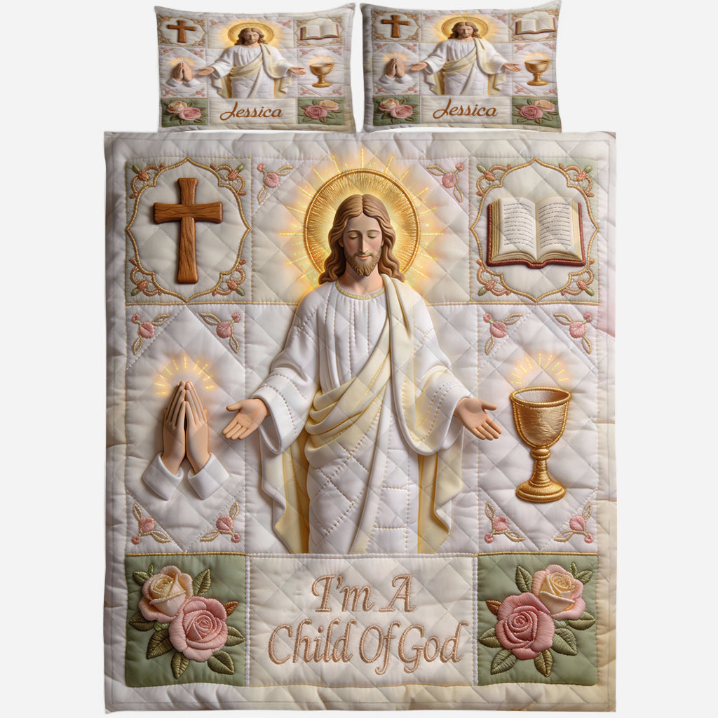 I'm A Child Of God - Personalized Christian Quilt Set