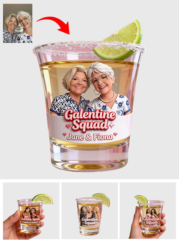 Galentine Squad - Personalized Bestie Shot Glasses Set