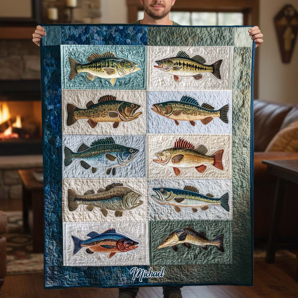 Love Fishing - Personalized Fishing Blanket