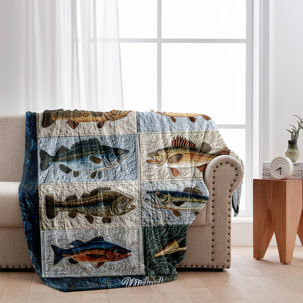 Love Fishing - Personalized Fishing Blanket