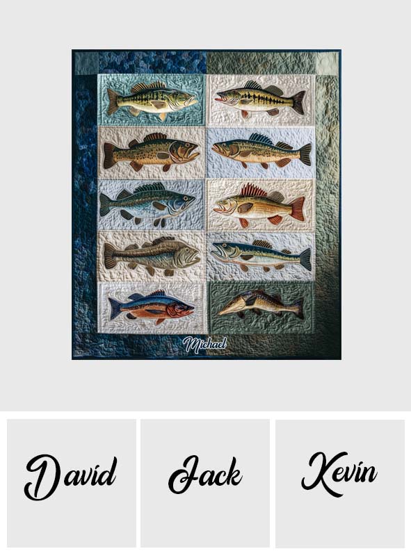 Love Fishing - Personalized Fishing Blanket