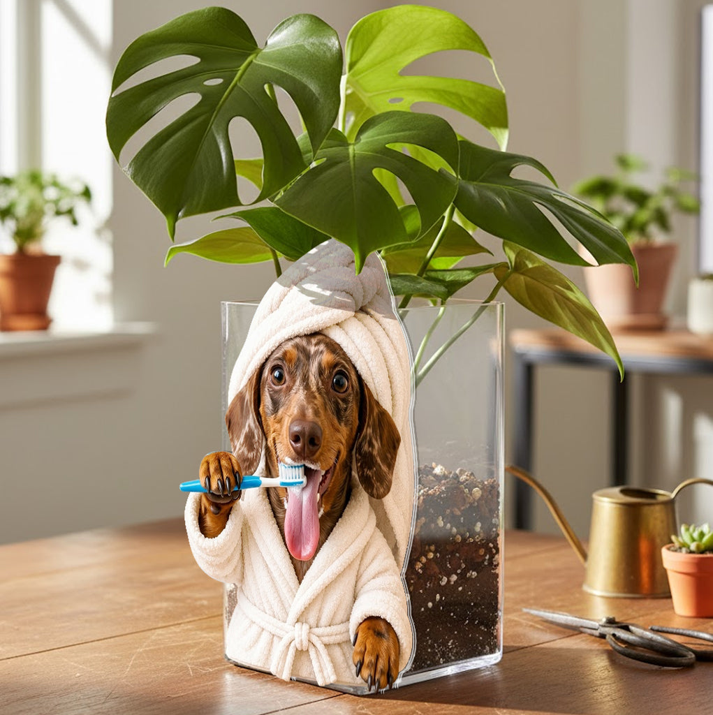 Niedlicher Haustier, Geschenk für Tierliebhaber - Personalisierter Hund Acryltopf