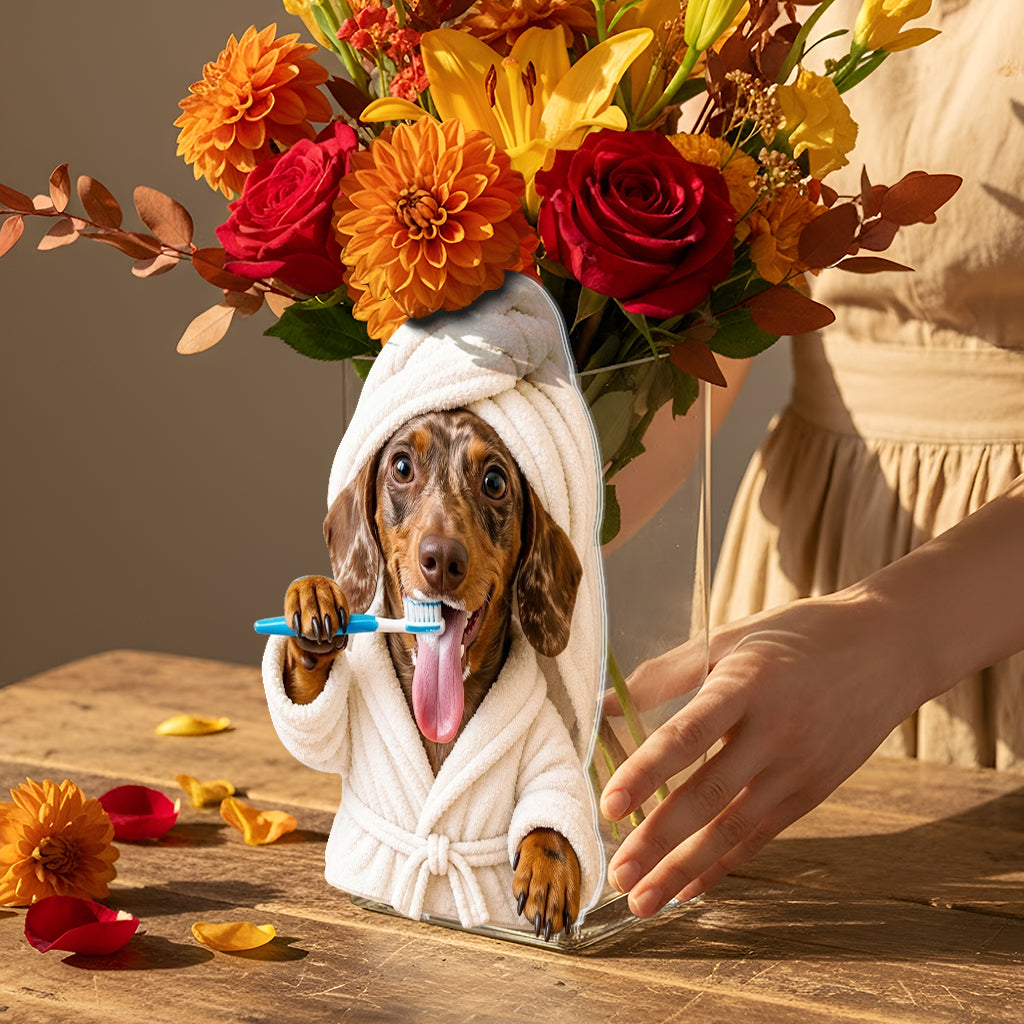 Niedlicher Haustier, Geschenk für Tierliebhaber - Personalisierter Hund Acryltopf