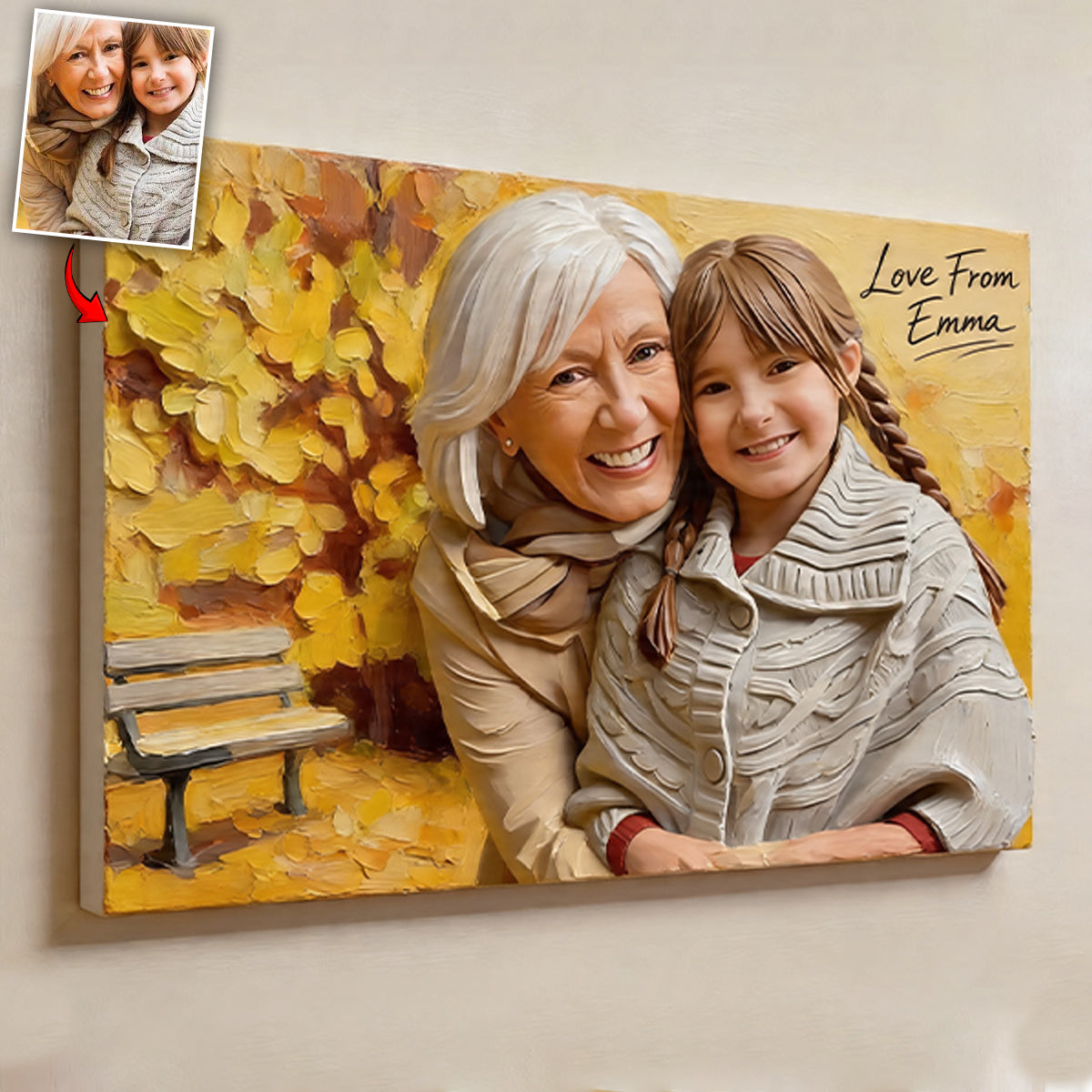 Personalisierte Geschenkidee für Oma - Individuelles Canvas und Poster