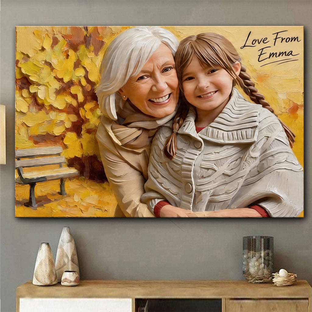 Personalisierte Geschenkidee für Oma - Individuelles Canvas und Poster