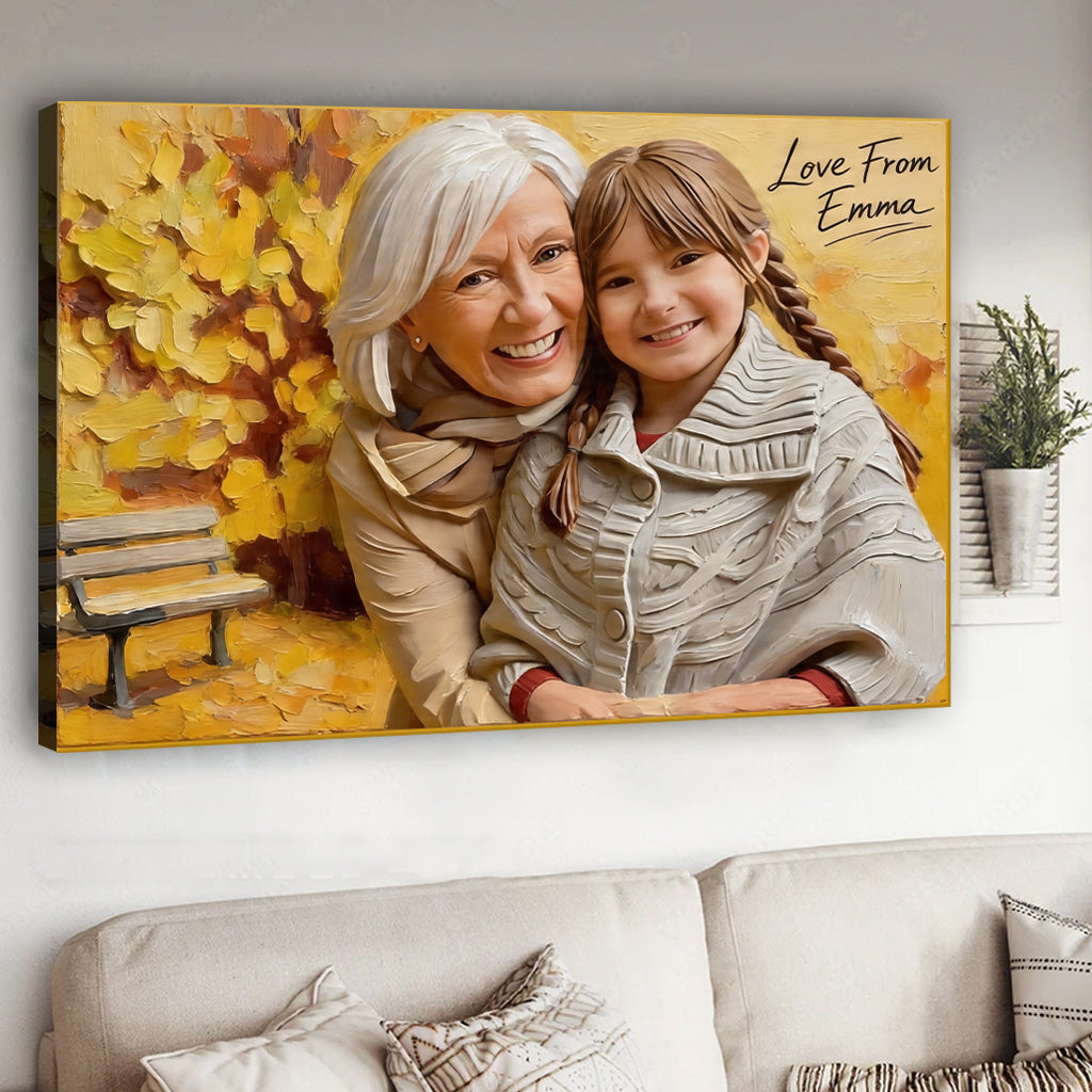 Personalisierte Geschenkidee für Oma - Individuelles Canvas und Poster