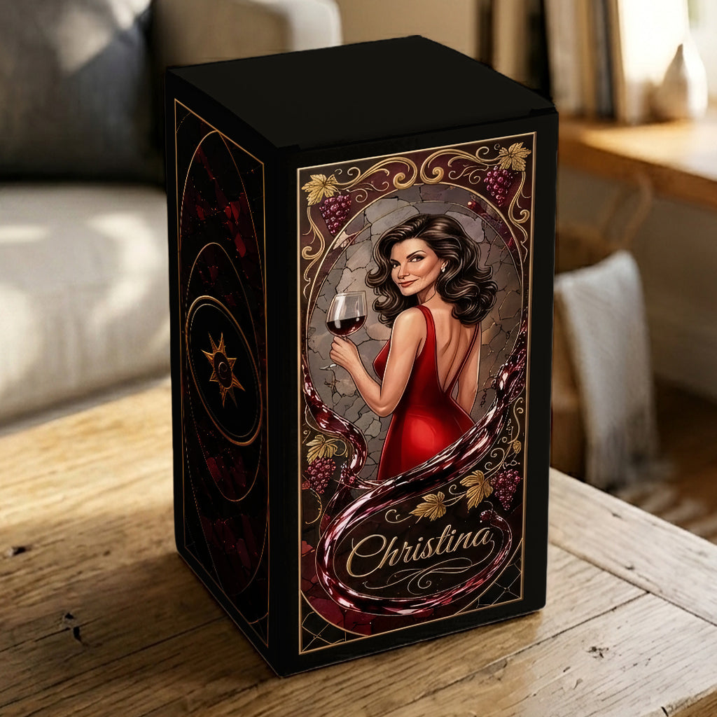 Wein Geschenk für Sie - Personalisierte Weinglas mit langem Stiel und Box