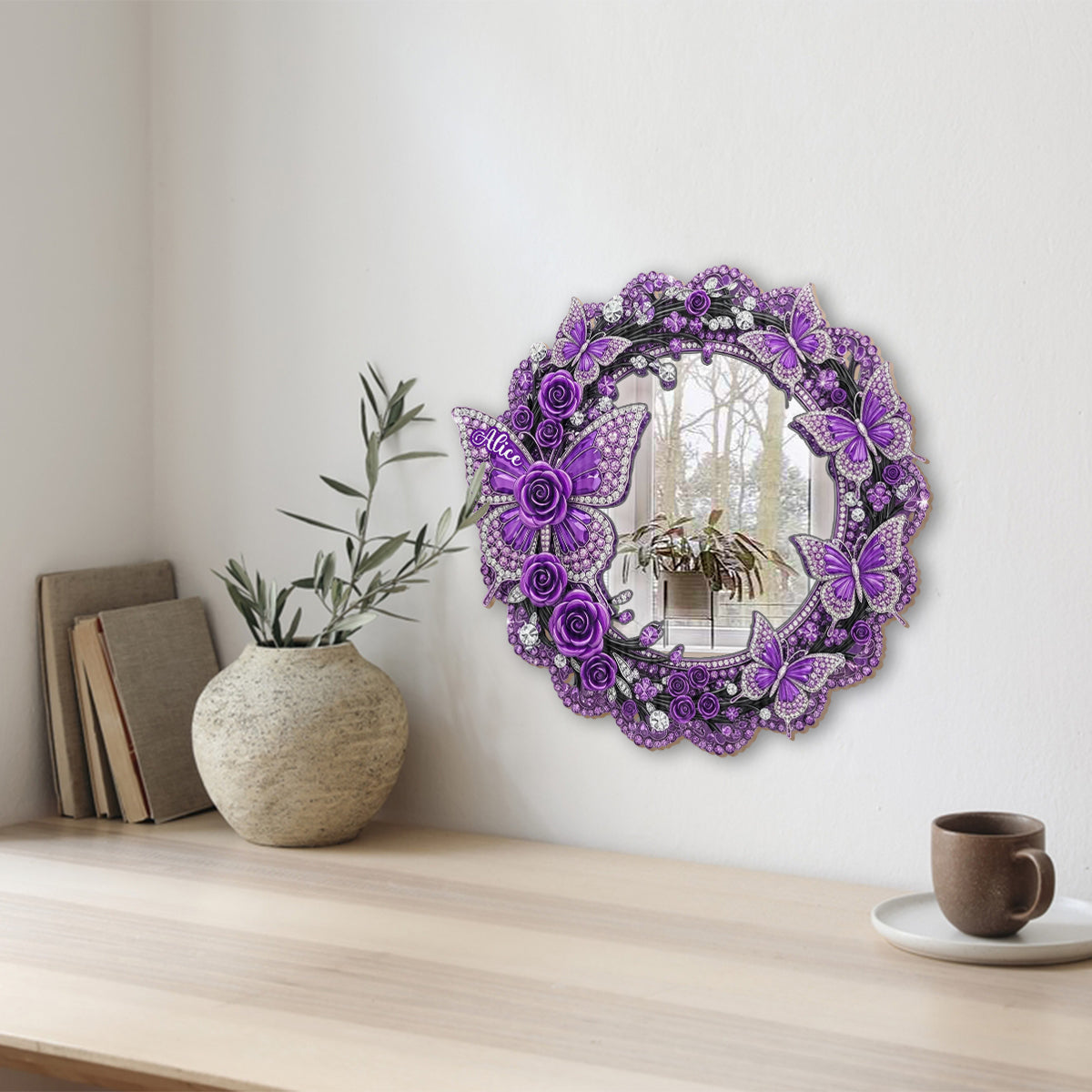 Beautiful Butterflies - Personalized Butterfly Wall Hanging Mirror