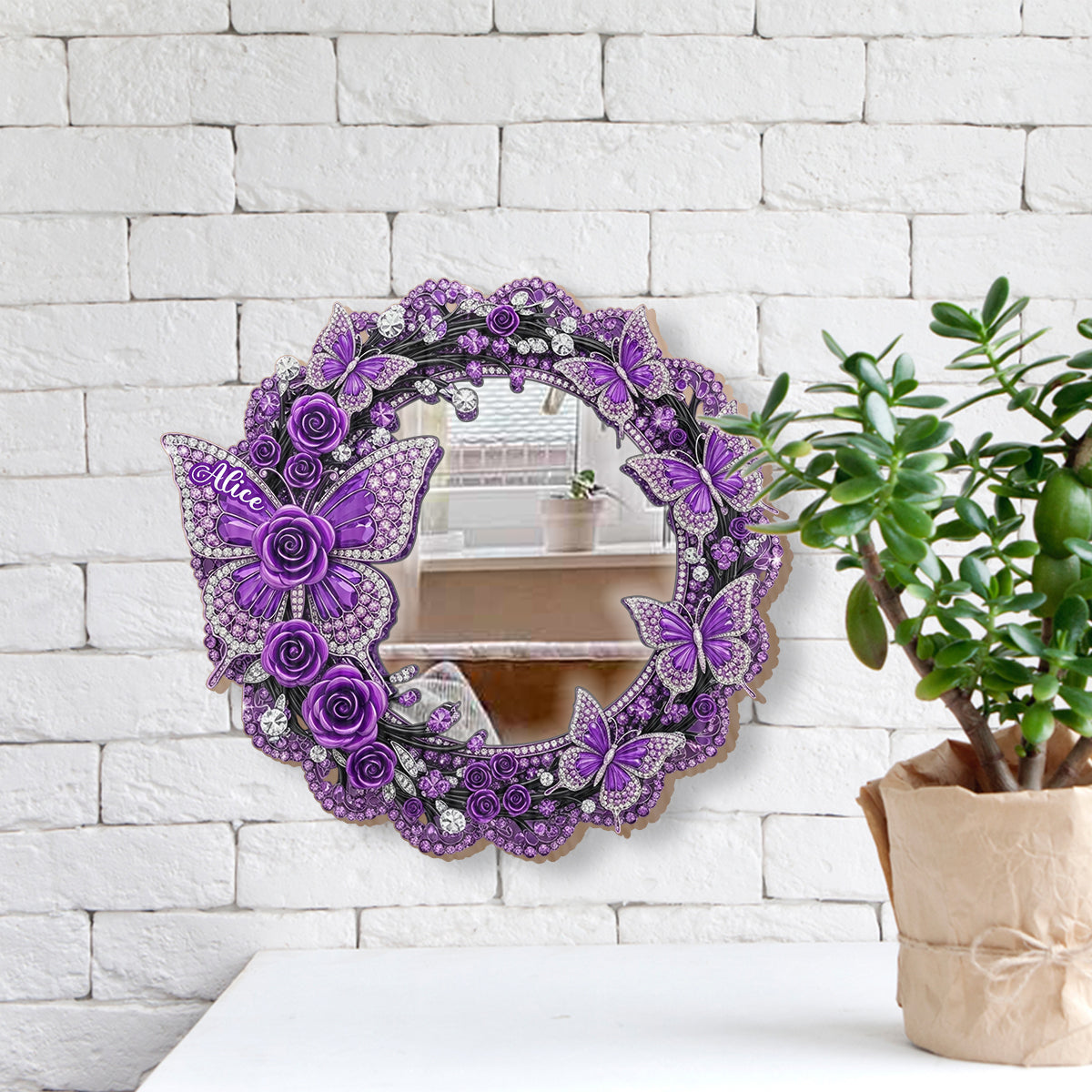 Beautiful Butterflies - Personalized Butterfly Wall Hanging Mirror