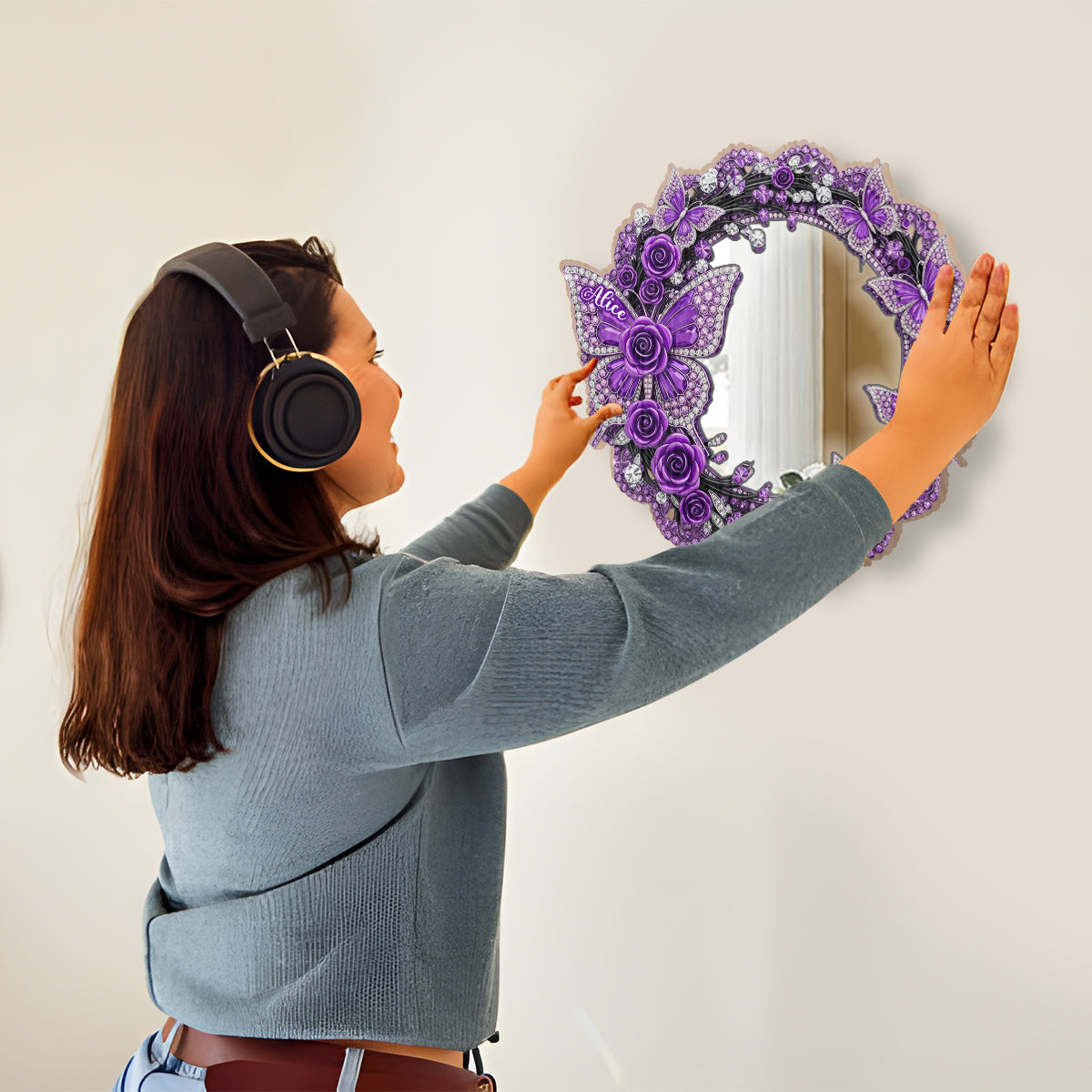 Beautiful Butterflies - Personalized Butterfly Wall Hanging Mirror
