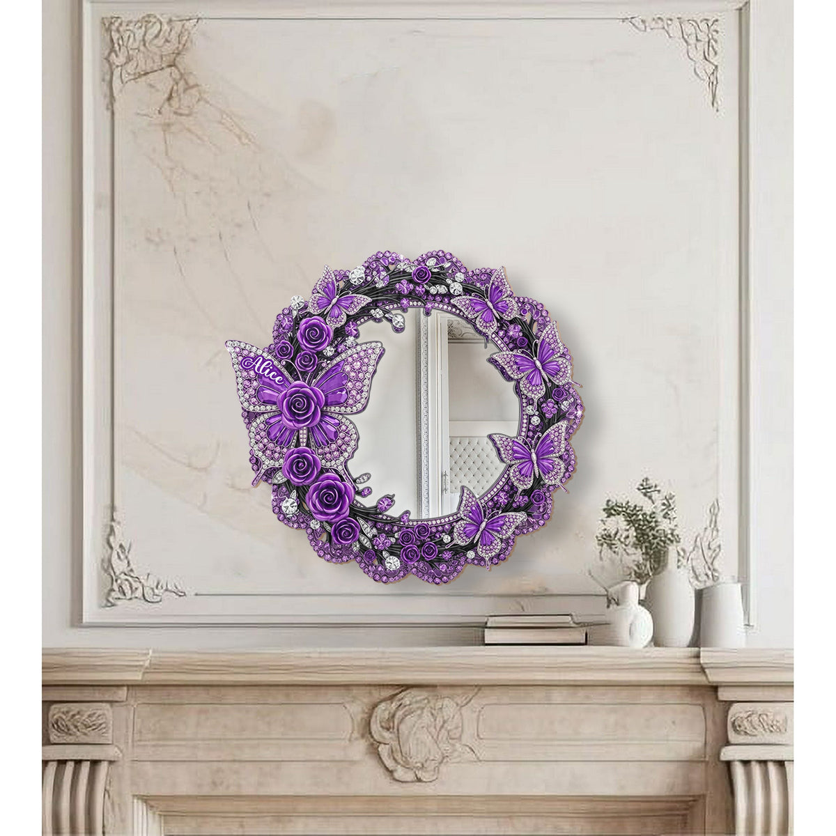 Beautiful Butterflies - Personalized Butterfly Wall Hanging Mirror