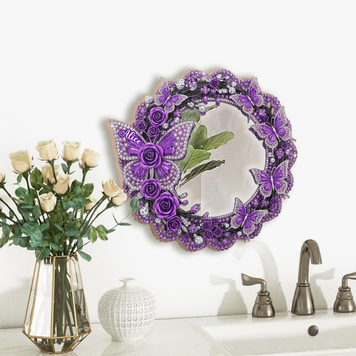 Beautiful Butterflies - Personalized Butterfly Wall Hanging Mirror