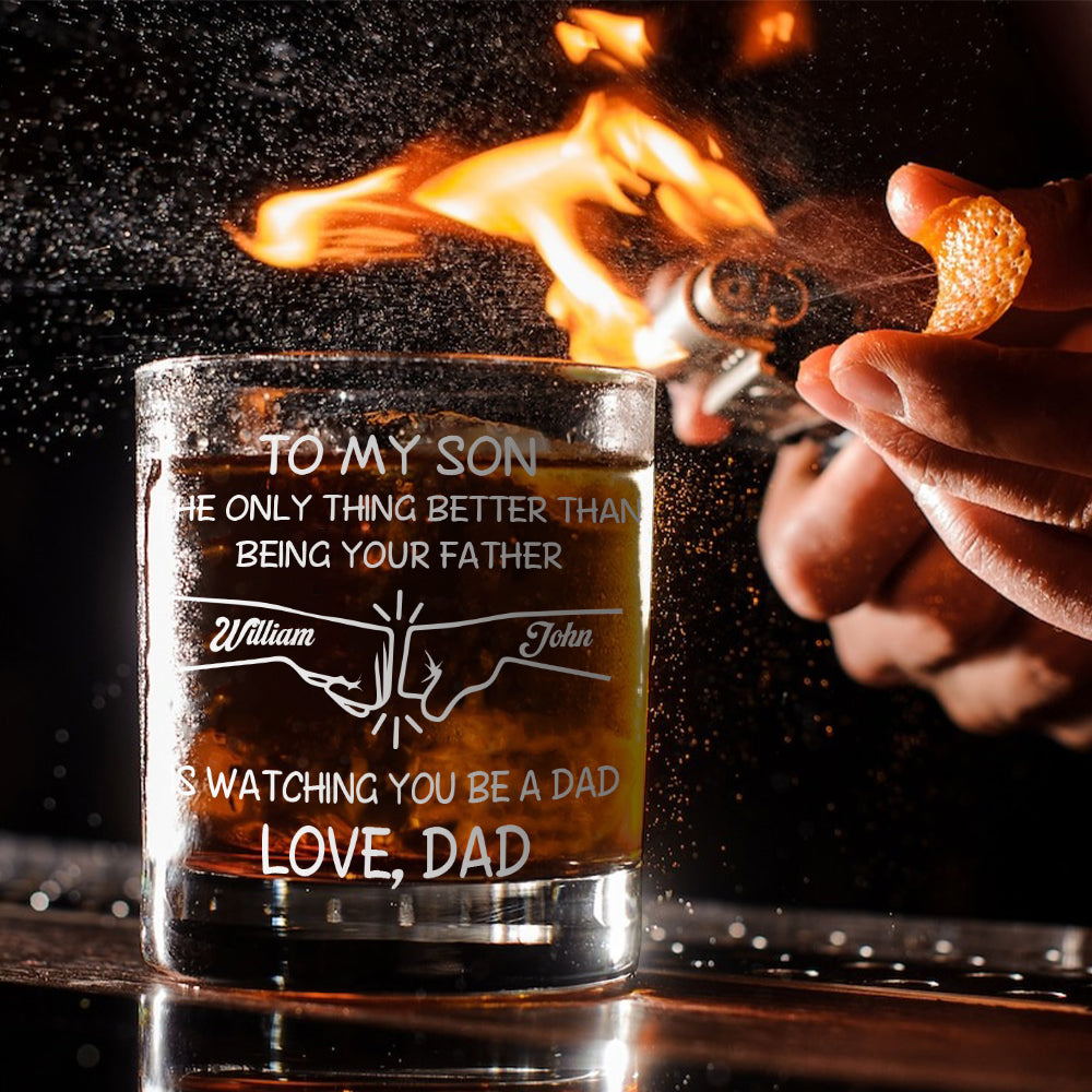 Père et fils - Un lien indéfectible - Verre à whisky personnalisé