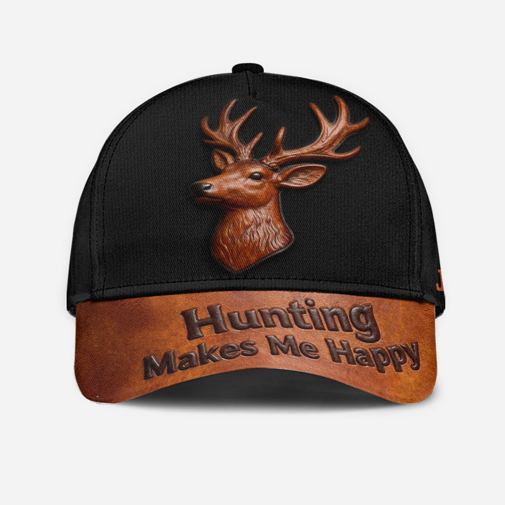 La chasse me rend heureux - Casquette de chasse classique personnalisée