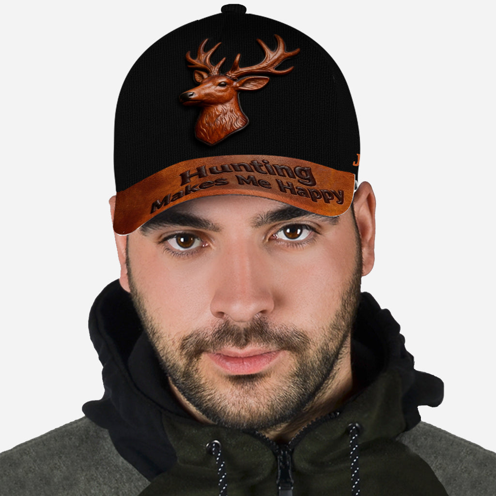 La chasse me rend heureux - Casquette de chasse classique personnalisée
