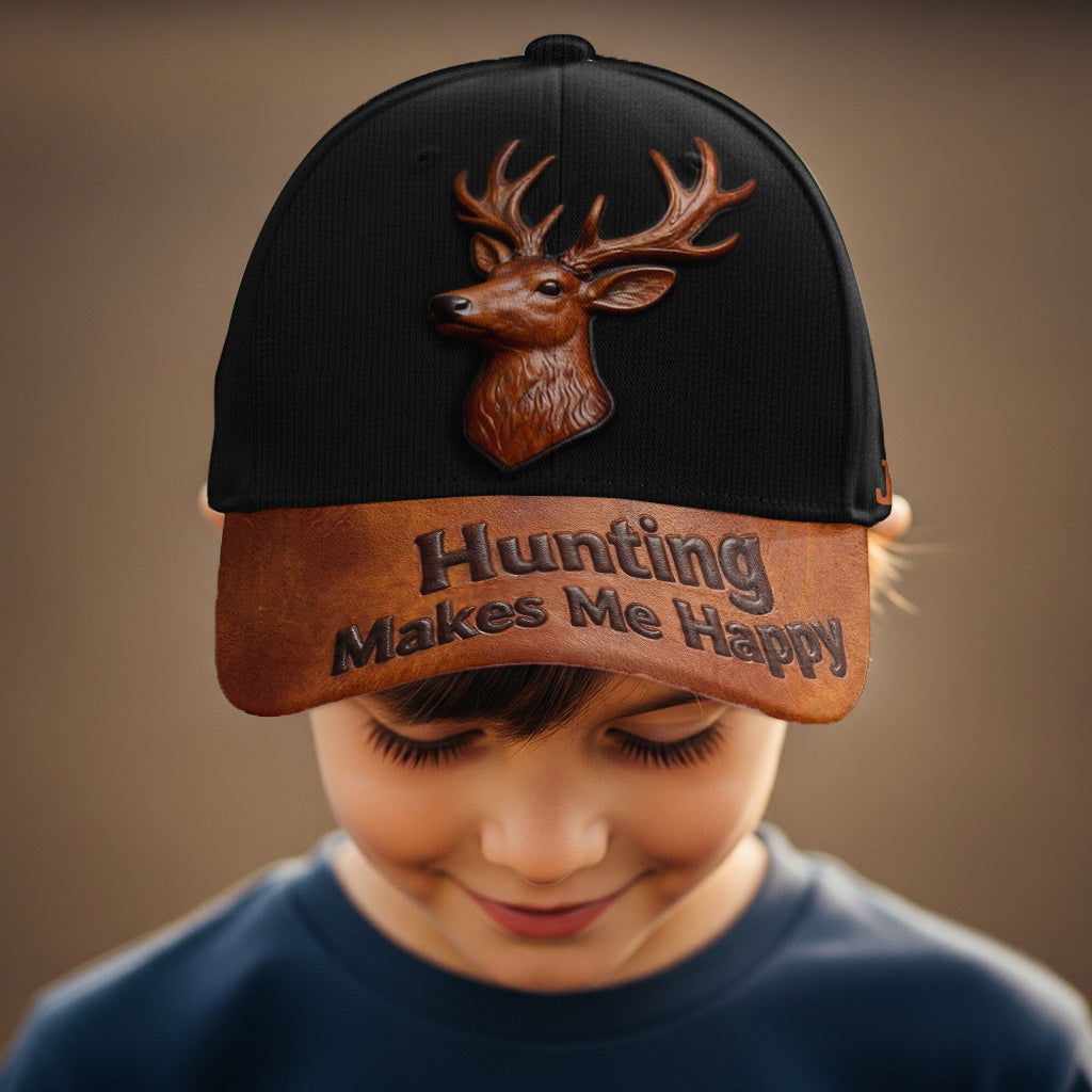 La chasse me rend heureux - Casquette de chasse classique personnalisée