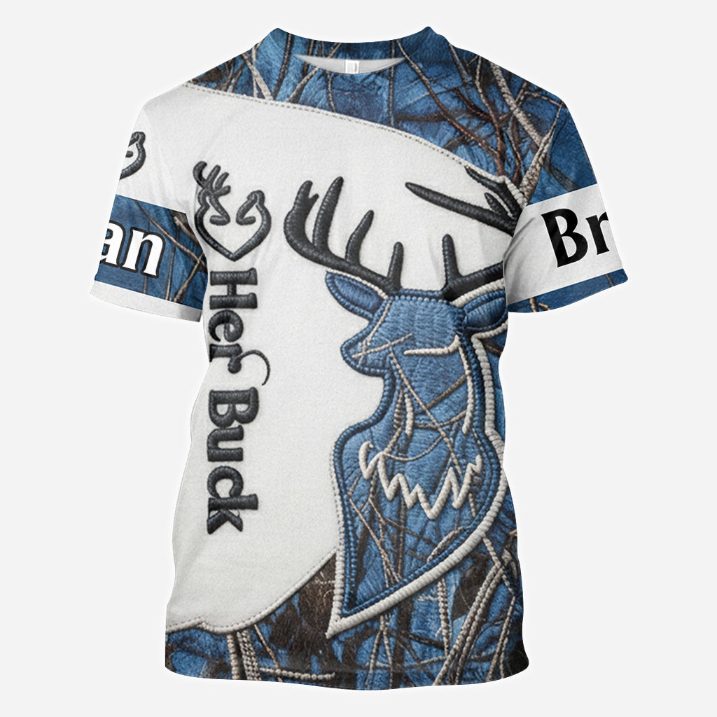 T-shirts assortis pour couples, T-shirt de chasse assorti pour couples - T-shirt de chasse personnalisé sur toute la surface