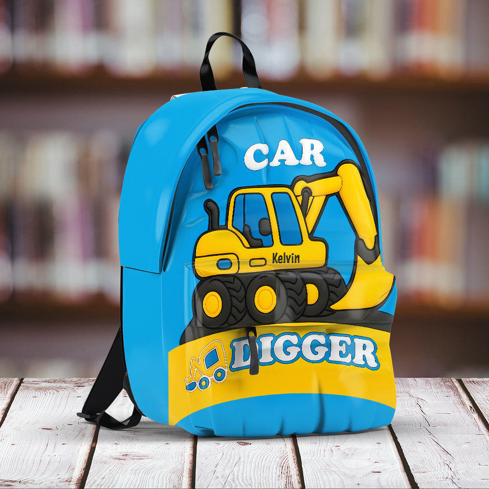 Excavator Cute Children's Gift - Personalized Kid Backpack