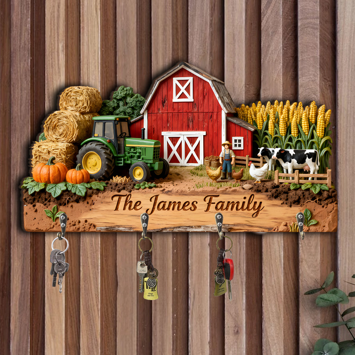 Landleben – Personalisierter Hängeständer in Bauernform