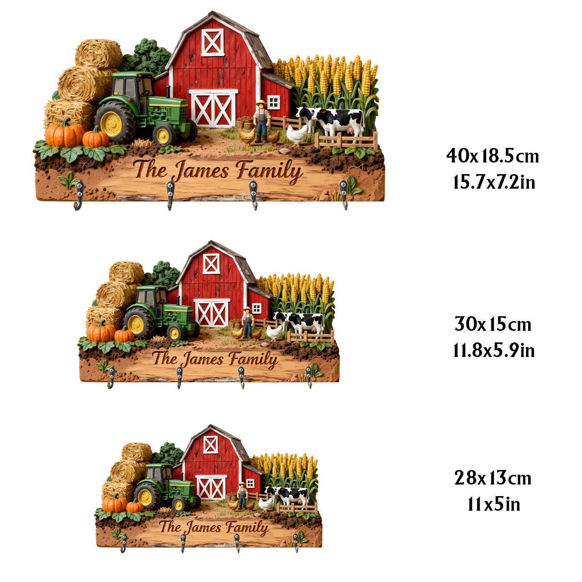 Landleben – Personalisierter Hängeständer in Bauernform