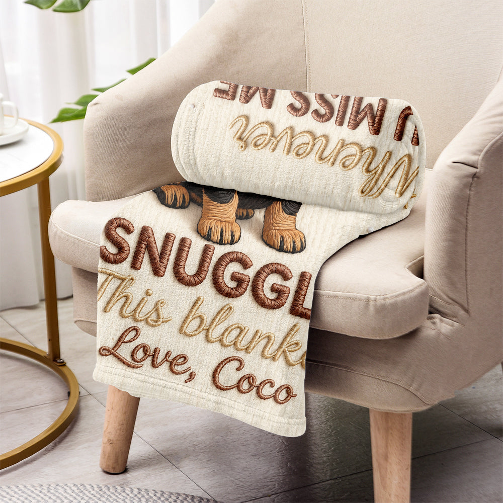 Keepsake Gift for Dog Owners - Personalized Dog Blanket