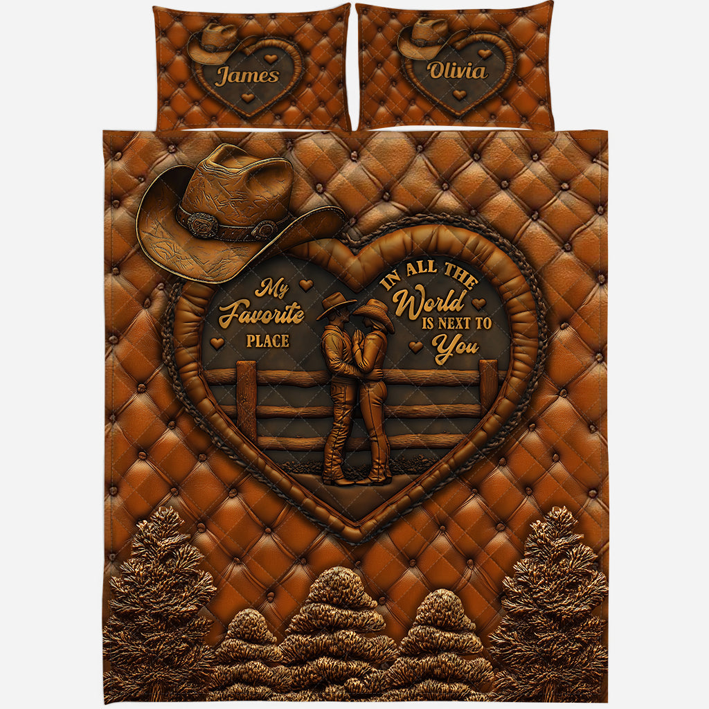 Next To You - Personalized Country Girl Quilt Set