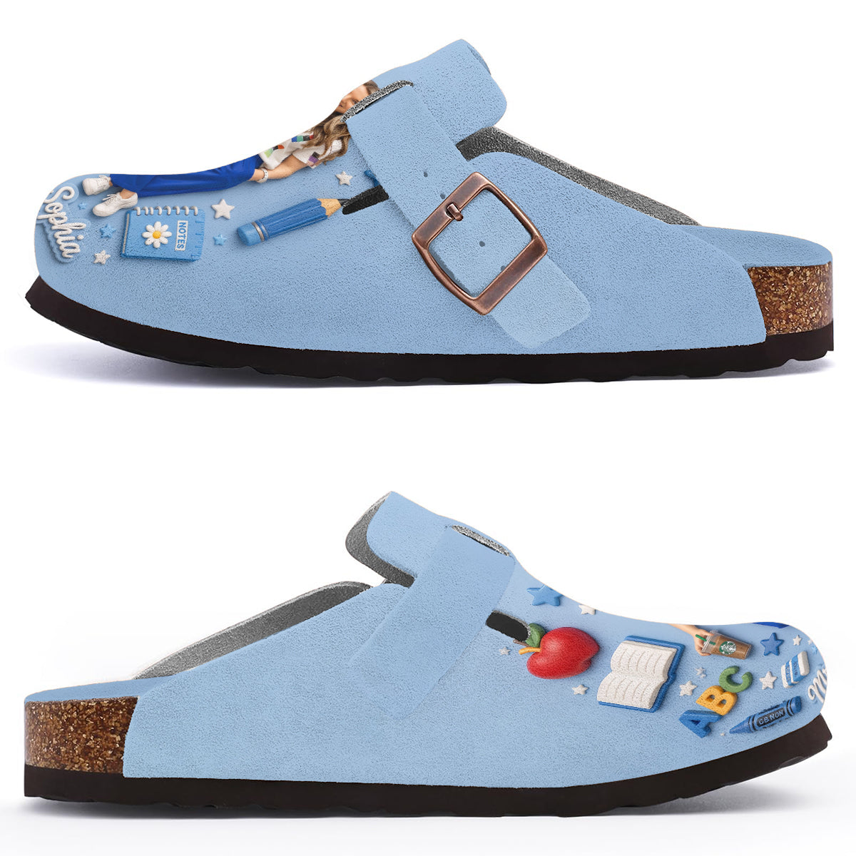 Best Teacher Ever - Personalized Teacher Clogs With Arch Support