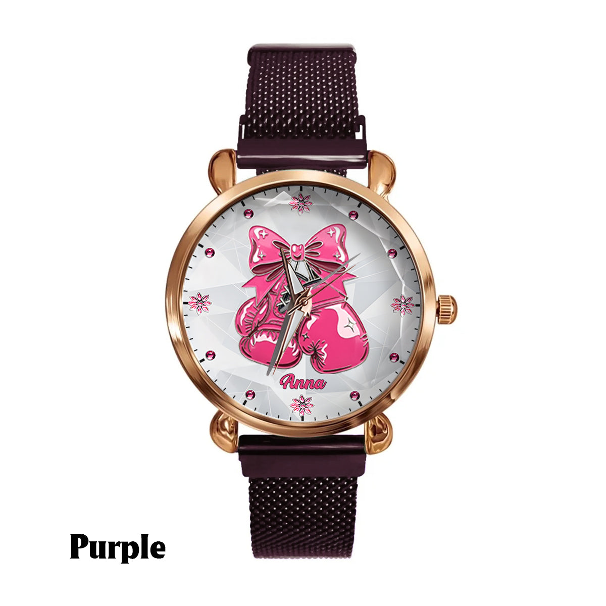 Faith Hope Love - Personalized Breast Cancer Awareness Women Hand Watch